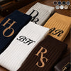 Custom Embroidered Socks - Personalized Groomsmen Proposal Wedding Gifts For Groomsmen - Stand By The Groom