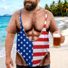 Custom Funny Patriotic T-shirt - Personalized Birthday Gifts For Men - Beach Body Included
