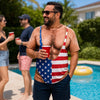 Custom Funny Patriotic T-shirt - Personalized Birthday Gifts For Men - Beach Body Included
