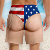Custom Funny Patriotic Men Swim Trunks - Personalized Summer Vacation And Travel Gifts For Men - Looking Beach Ready
