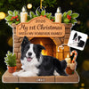 Custom Photo First Christmas Acrylic Ornament - Personalized Christmas Birthday Gifts For Dog Lovers, Dog Dad And Mom - Christmas Is Merrier With Fur