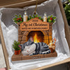 Custom First Christmas Acrylic Ornament - Personalized Christmas Birthday Gifts For Cat Lovers, Cat Mom And Dad - With My Forever Family
