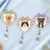 Custom Photo Acrylic Badge Reel - Personalized  Birthday Gifts For Dog Cat Lovers, Dog Dad And Mom, Cat Owners - Proud Pet Mom At Work
