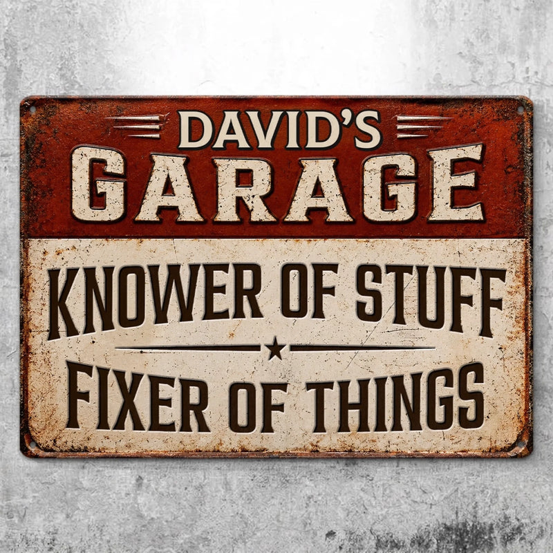 Custom Home Decor Metal Sign - Personalized Birthday Gifts For Men, Man Cave, Dad, Grandpa - Garage Life Forever