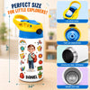Custom Kids Insulated Water Bottle - Personalized Back To School Gifts For Kids - Happy Mind Happy Heart