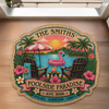 Custom Poolside Shaped Doormat - Personalized Summer Vacation And Travel Gifts For Mom, Dad, Brother, Sister - Our Poolside Escape