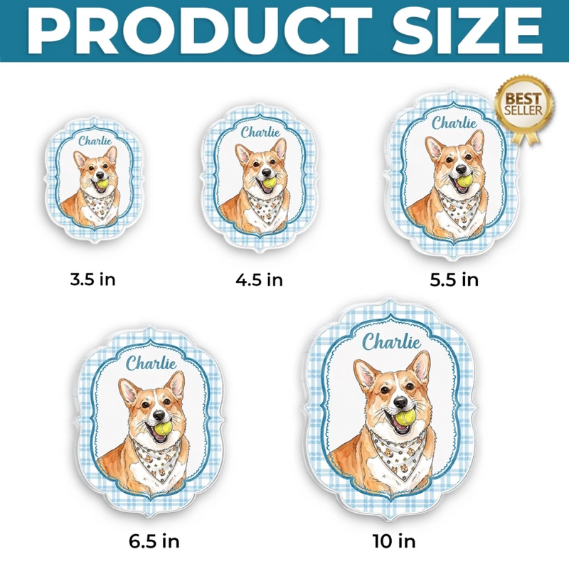 Custom Photo Acrylic Fridge Magnet - Personalized Birthday Gifts For Dog Cat Lovers, Dog Dad And Mom, Cat Owners - Paws Make It Better