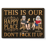 Custom Home Decor Metal Sign - Personalized Summer Vacation And Travel Gifts For Husband And Wife, Him And Her - Good Drinks, Great Company Only