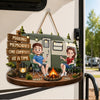 Custom Wood Sign - Personalized Birthday Camping Gifts For Campers, Husband And Wife, Him And Her - Our Favorite Escape Is Together