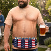 Custom Funny Patriotic T-shirt - Personalized Birthday Gifts For Men - Abs Not Included