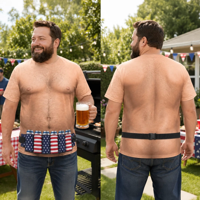 Custom Funny Patriotic T-shirt - Personalized Birthday Gifts For Men - Abs Not Included