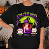 Custom Unisex T-shirt, Premium T-shirt, Hoodie - Personalized Halloween Witchy Gifts For Cat Lovers, Cat Mom And Dad - Meet My Spooky Fur Babies