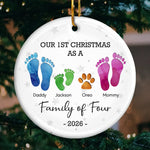 Custom Family First Christmas Gifts - Personalized Ceramic Ornament