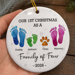 Custom Family First Christmas Gifts - Personalized Ceramic Ornament