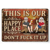 Custom Home Decor Metal Sign - Personalized Summer Vacation And Travel Gifts For Husband And Wife, Him And Her - Backyard Beer Therapy Ongoing