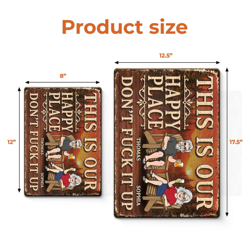 Custom Home Decor Metal Sign - Personalized Summer Vacation And Travel Gifts For Husband And Wife, Him And Her - Backyard Beer Therapy Ongoing
