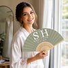 Custom Bamboo Hand Fan - Personalized Anniversary Wedding Gifts For Husband And Wife, Him And Her - Cherishing Every Single Moment Together