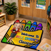 Custom Classroom Decor Shaped Doormat - Personalized Back To School Gifts For Teachers - Teaching Makes A Difference