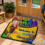 Custom Classroom Decor Shaped Doormat - Personalized Back To School Gifts For Teachers - Teaching Makes A Difference