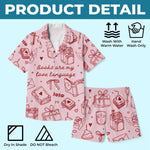 Custom Short Pajama Set - Personalized  Bookish Gifts For Book Lovers, Bookworms, Readers - Just Me and My Book