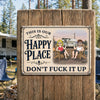 Custom Home Decor Metal Sign - Personalized  Anniversary Wedding Camping Gifts For Campers, Husband And Wife - Making Memories Together