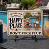 Custom Home Decor Metal Sign - Personalized Summer Vacation And Travel Gifts For Husband And Wife, Him And Her - Sunshine, Splashes & Good Times