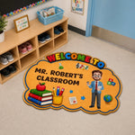 Custom Classroom Decor Shaped Doormat - Personalized Back To School Gifts For Teachers - Teaching with Heart