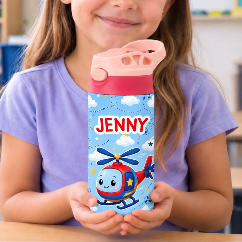 Custom Kids Insulated Water Bottle - Personalized Back To School Gifts For Kids - Adventure Awaits