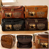 Custom Leather Toiletry Bag - Personalized Birthday Gifts For Son - Believe In Yourself