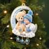 Custom First Christmas Acrylic Ornament - Personalized Christmas Baby Shower, Gender Reveal Gifts For New Moms, New Dads, New Parents - Welcome Little One