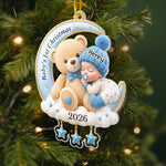 Custom First Christmas Acrylic Ornament - Personalized Christmas Baby Shower, Gender Reveal Gifts For New Moms, New Dads, New Parents - Welcome Little One