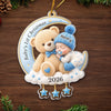 Custom First Christmas Acrylic Ornament - Personalized Christmas Baby Shower, Gender Reveal Gifts For New Moms, New Dads, New Parents - Welcome Little One