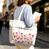Custom Corduroy Tote Bag - Personalized Summer Vacation And Travel Gifts For Women, Besties, Sisters, BFF, Family, Yourself - Sunshine Is My Vibe