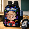 Custom Kids Front Printed Backpack - Personalized Back To School Gifts For Kids - Ready To Discover