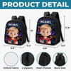 Custom Kids Front Printed Backpack - Personalized Back To School Gifts For Kids - Ready To Discover
