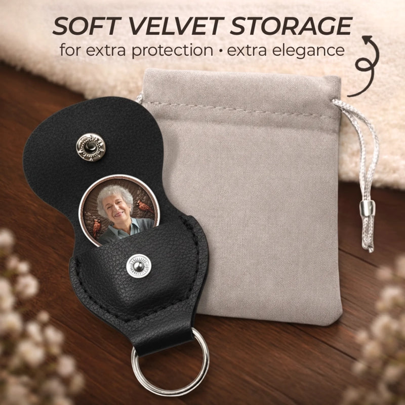 Custom Photo Pocket Hug - Personalized Memorial Sympathy Gifts For Loss Of Mom, Dad - A Heavenly Hug Just For You