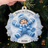 Custom First Christmas Acrylic Ornament - Personalized Christmas Baby Shower, Gender Reveal Gifts For New Moms, New Dads, New Parents - Little Miracle Big Love