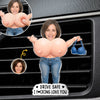 Custom Photo Squishy Acrylic Car Vent Clip - Personalized Anniversary Wedding Gifts For Husband And Wife, Him And Her - Squeeze Me, I Miss You