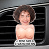 Custom Photo Squishy Acrylic Car Vent Clip - Personalized Anniversary Wedding Gifts For Husband And Wife, Him And Her - Wink If You Love This