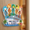 Custom Cruise Ship Door Magnet - Personalized Summer Vacation And Travel Gifts For Mom, Dad, Brother, Sister - Sailing Together