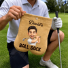 Custom Photo Flannel Golf Ball Bag Sack - Personalized Birthday Gifts For Golf Lovers, Sports Fans, Sports Lovers - Lucky Ball Sack
