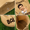 Custom Photo Flannel Golf Ball Bag Sack - Personalized Birthday Gifts For Golf Lovers, Sports Fans, Sports Lovers - Lucky Ball Sack