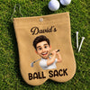 Custom Photo Flannel Golf Ball Bag Sack - Personalized Birthday Gifts For Golf Lovers, Sports Fans, Sports Lovers - Lucky Ball Sack