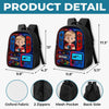 Custom Kids Front Printed Backpack - Personalized Back To School Gifts For Kids - Play Learn Win