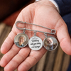 Custom Lapel Pin With Photo Charms - Personalized Memorial Sympathy Gifts For Brides - Always Walking By Your Side