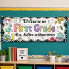 Custom Classroom Decor Banner - Personalized Back To School Gifts For Teachers - Welcome To Our Happy Classroom