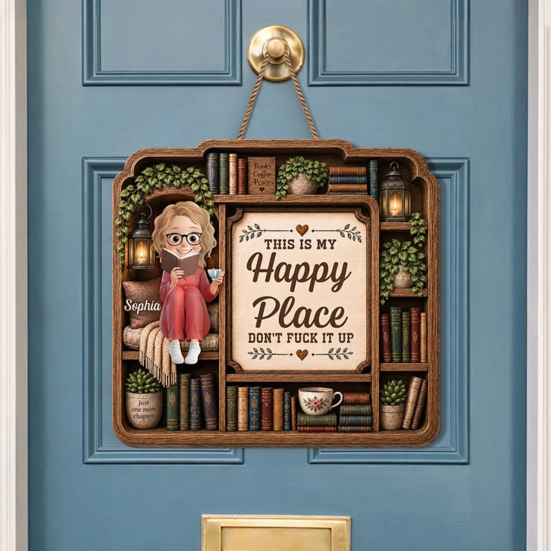 Custom Wood Sign - Personalized Bookish Gifts For Book Lovers, Bookworms, Readers - Just One More Chapter