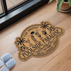 Custom Poolside Shaped Doormat - Personalized Summer Vacation And Travel Gifts For Mom, Dad, Brother, Sister - Our Summer Oasis
