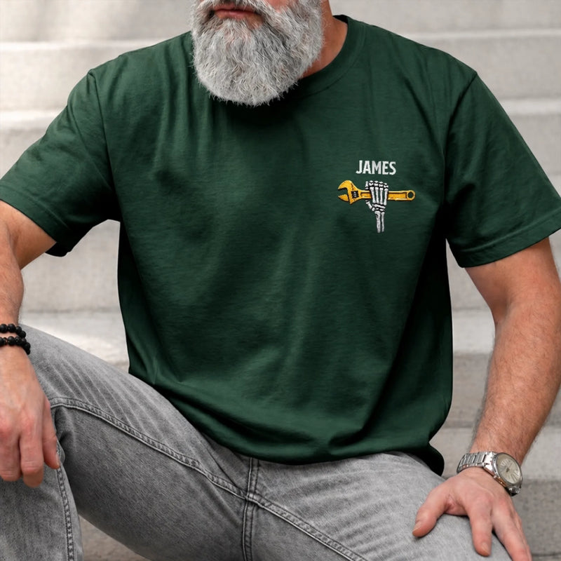 Custom Mechanic T-shirt - Personalized Birthday Gifts For Husband, Son, Grandson, Yourself - I Know Things