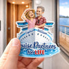 Custom Photo Cruise Ship Door Magnet - Personalized Summer Vacation And Travel Gifts For Husband And Wife, Him And Her, Cruise Lovers - Love On The High Seas